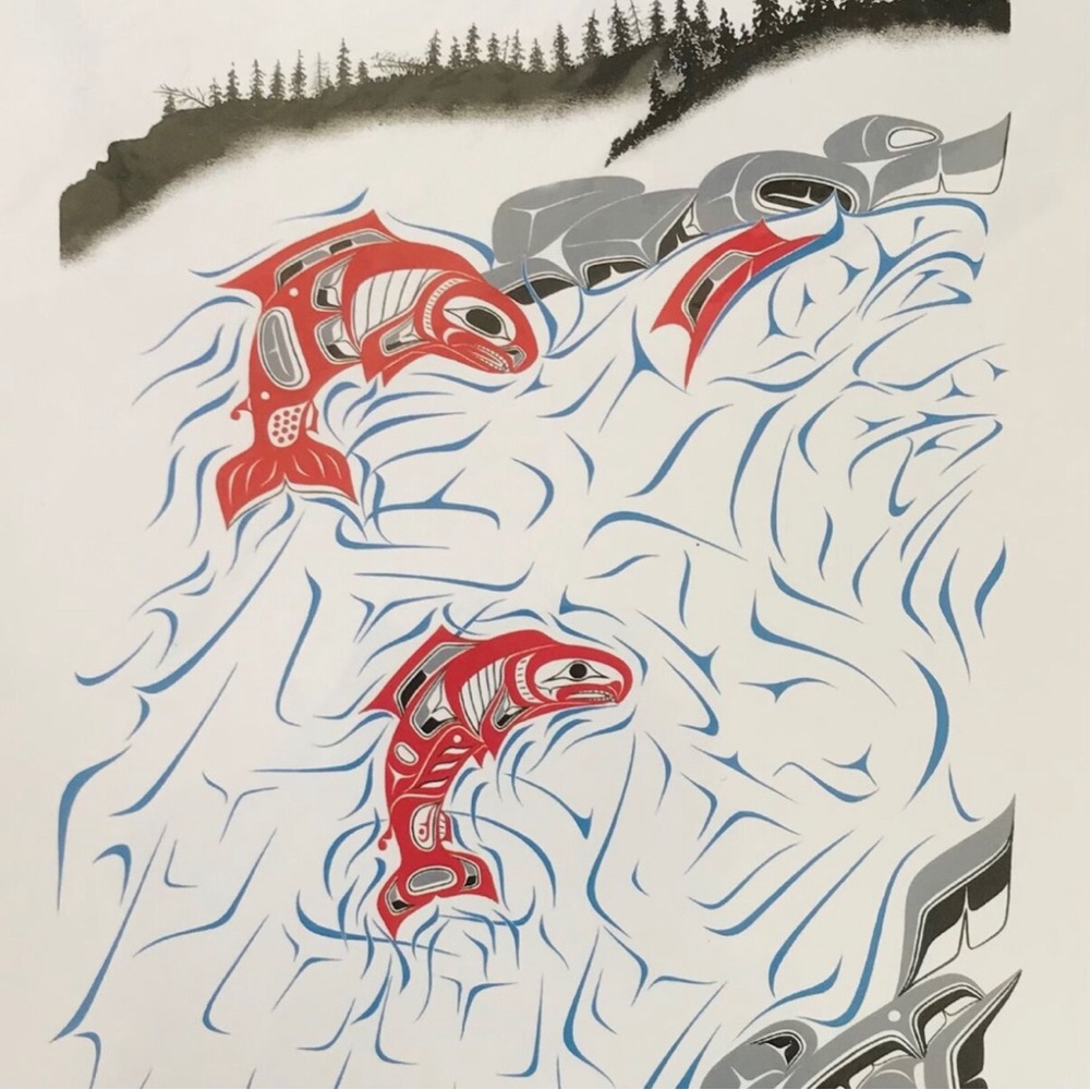 Richard Shorty Native Art Card - Up the creek